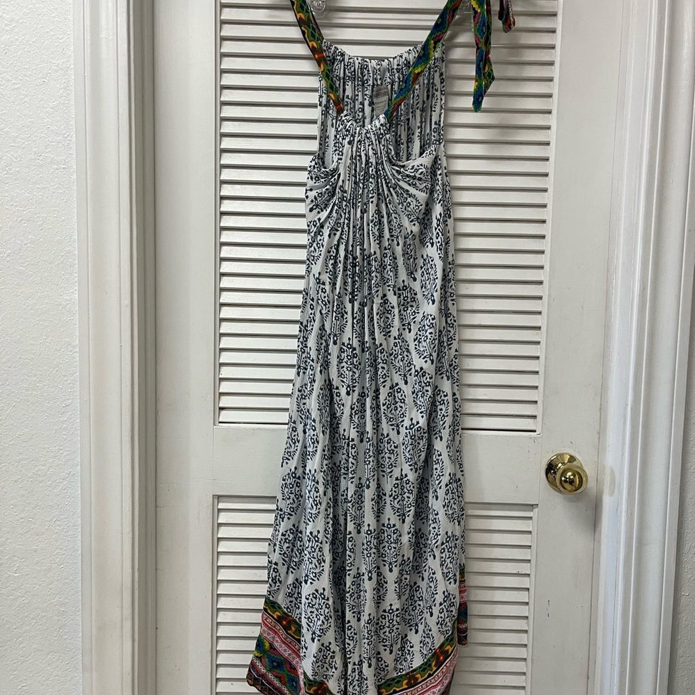 WORLD MARKET✨small✨Bohemian White and Black Maxi Dress